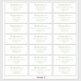 Elegant Sage Green Wedding Guest Address Labels