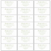 Elegant Sage Green Wedding Guest Address Labels (Vorderseite)