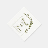 Elegant Sage Green Wedding Napkins Serviette (Ecke)