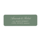Elegant Sage Green Wedding Return Address (Vorne)