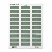 Elegant Sage Green Wedding Return Address (Vorne)