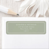 Elegant Sage Green Wedding Return Address (Insitu)