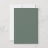 Elegant Sage Green Wedding Save the Date Cards (Rückseite)
