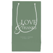 Elegant Sage Green Wedding Thank You Kleine Geschenktüte (Vorderseite)