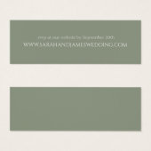 Elegant Sage Green Wedding Website Rsvp Card (Vorne & Hinten)