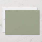 Elegant Sage Green Werden Sie unsere Zeugenausweis Einladung (Rückseite)