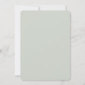 Elegant Sage Green White Floral Wedding Invitation Einladung (Rückseite)