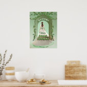 Elegant Sage Greenery Bridal Shower Welcome Sign Poster (Küche)