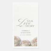 Elegant Sage Greenery Roses Wedding Serviette (Vorderseite)