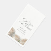 Elegant Sage Greenery Roses Wedding Serviette (Ecke)