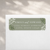 Elegant Sage Greenery Wedding Return Address