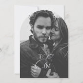 Elegant Sage & White Classic Script Wedding Einladung (Rückseite)