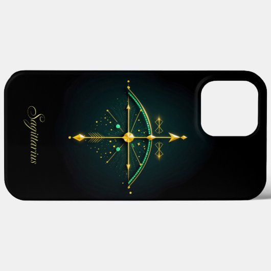 Elegant Sagittarius Bow und Arrow Zodiac Case-Mate iPhone Hülle (Rückseite (Horizontal))