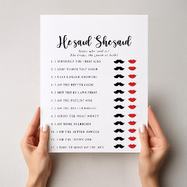 Elegant sagte er, sie sagte Brautparty-Spiel