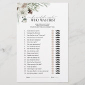 Elegant sagte, sie sagte Winter Brautparty-Spiel (Vorderseite)