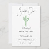 Elegant Saguaro Cactus Save the Date Einladung (Vorderseite)