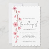 Elegant Sakura Cherry Blossom Hochzeit Einladung (Vorderseite)