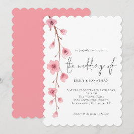 Elegant Sakura Cherry Blossom Hochzeit Einladung