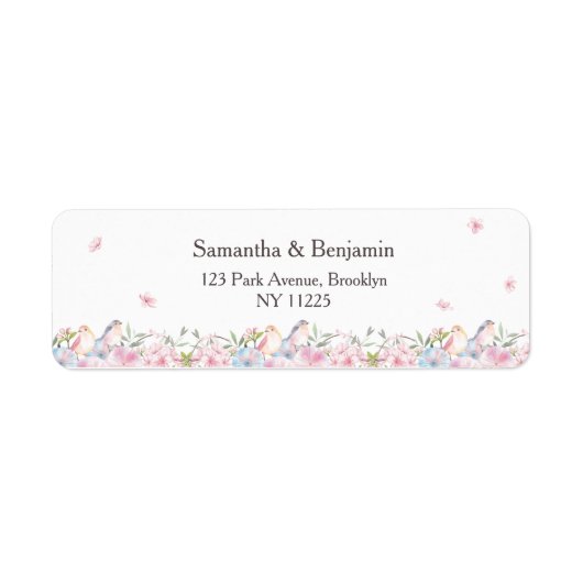 Elegant Sakura Cherry Blossom Wedding Address (Vorne)
