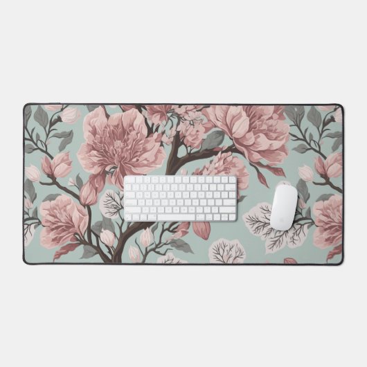 Elegant Sakura Kirchenbröckchen Blossom Inspiriert Schreibtischunterlage (Tastatur & Maus)