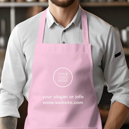 Elegant Salon Logo Rosa Schürze