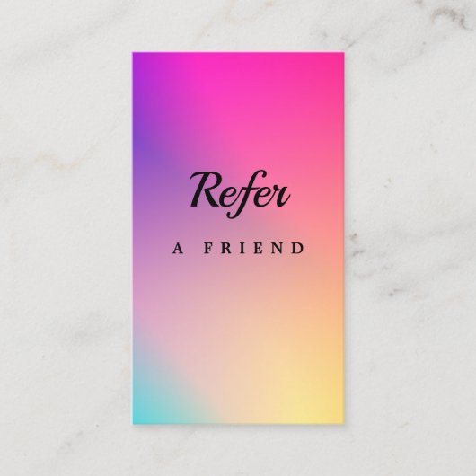 Elegant Salon & Spa Referral Card (Vorderseite)