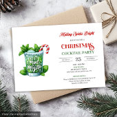 Elegant sangria Christmas cocktails party invite Einladung