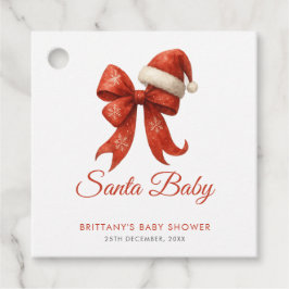 Elegant Santa Baby Duwer Red Bow Weihnachten Geschenkanhänger