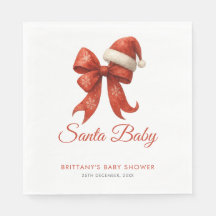 Elegant Santa Baby Duwer Red Bow Weihnachten