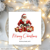 Elegant Santa Claus Minimalist Cozy Christmas Chic Serviette