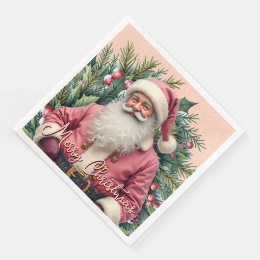 Elegant Santa Claus Serviette (Ecke)