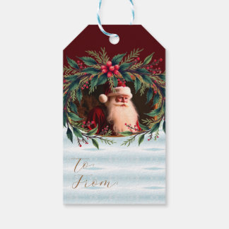 Elegant Santa Clause Gift Tag Geschenkanhänger