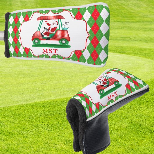 Elegant Santa Golf Weihnachts Monogram Headcover