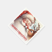 Elegant Santa Rudolph Holiday Table Napkins Serviette (Ecke)