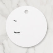 Elegant Santa & Sleigh Christmas Winter Wonderland Geschenkanhänger (Rückseite)