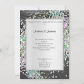 ELEGANT SATIN LILA HOLOGRAPHIC PASTEL EINLADUNG (Vorderseite)