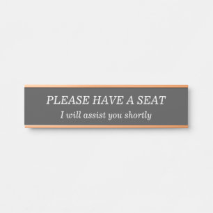 Elegant, sauber "BITTE EINEN SITZ HABEN" Türschild