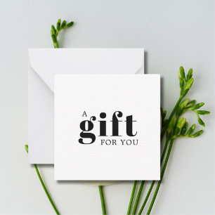 Elegant sauber Stilvoll Schwarz-weißer Schönheitss Mitteilungskarte