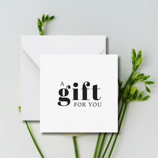 Elegant sauber Stilvoll Schwarz-weißer Schönheitss Mitteilungskarte