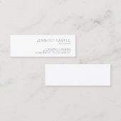 Elegant säubern Sie Entwurf berufliches schlichtes Mini Visitenkarte (Vorne/Hinten)