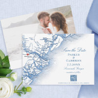 Elegant Savannah Georgia Karte Hochzeit der Marine