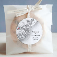 Elegant Savannah Georgia Map Gastgeschenk Hochzeit