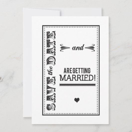 Elegant Save the Date (Vorderseite)