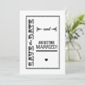 Elegant Save the Date (Stehend Vorderseite)