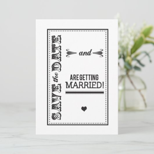 Elegant Save the Date (Stehend Vorderseite)