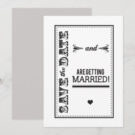 Elegant Save the Date (Vorne/Hinten)