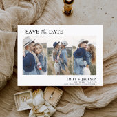 Elegant Save the Date 3 Foto Einfach