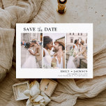 Elegant Save the Date 3 Foto Einfach<br><div class="desc">Modernes und elegantes Landschaftsbild Horizontal Drei (3) Foto Save the Date Hochzeitsmagnet mit handgeschriebener Schriftzeichen. Der Save the Date einladende Magnet beinhaltet Skripttypografie und schick und schlichtes Design,  mit dem Sie Ihre individuelle Verlobung Fotografie hinzufügen können.</div>