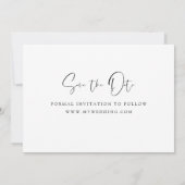 Elegant Save the Date 3 Foto Einladungen (Rückseite)