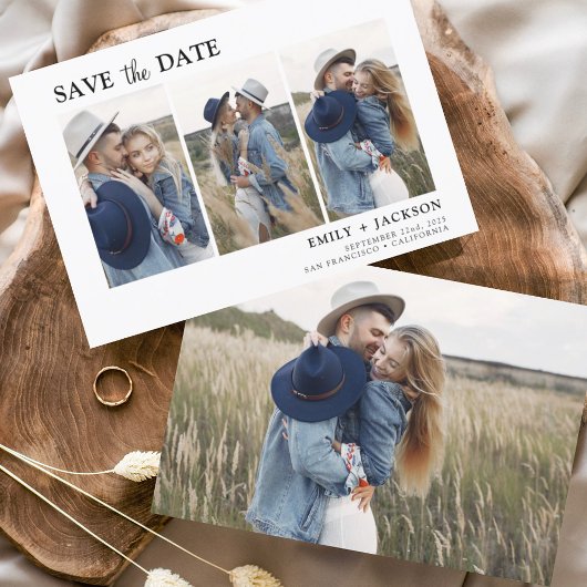 Elegant Save the Date 4 Foto Einfach